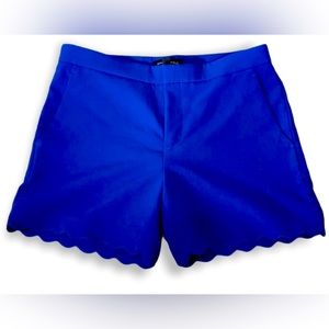 Banana Republic Scallop Hem Dress Shorts Royal Blue size 8